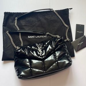 YSL patent quilted shoulder bag